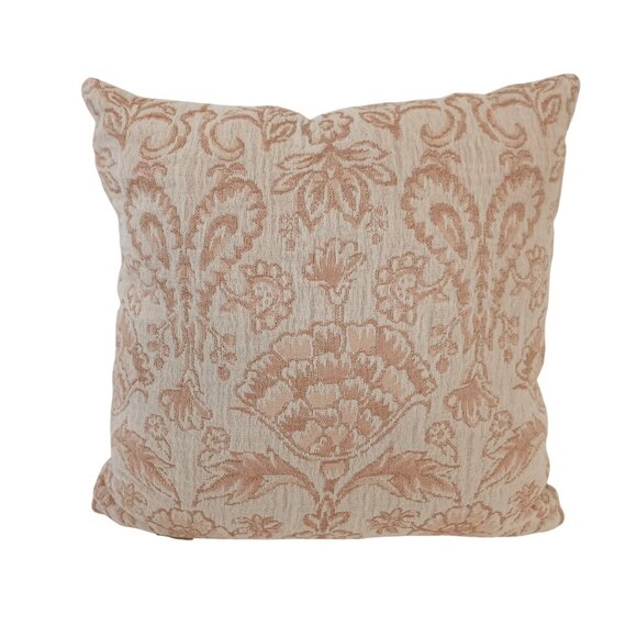 Devi Designs Cherise Gauze Throw Pillow 17"x17" Square Pastel Peach Apricot - Picture 3 of 6